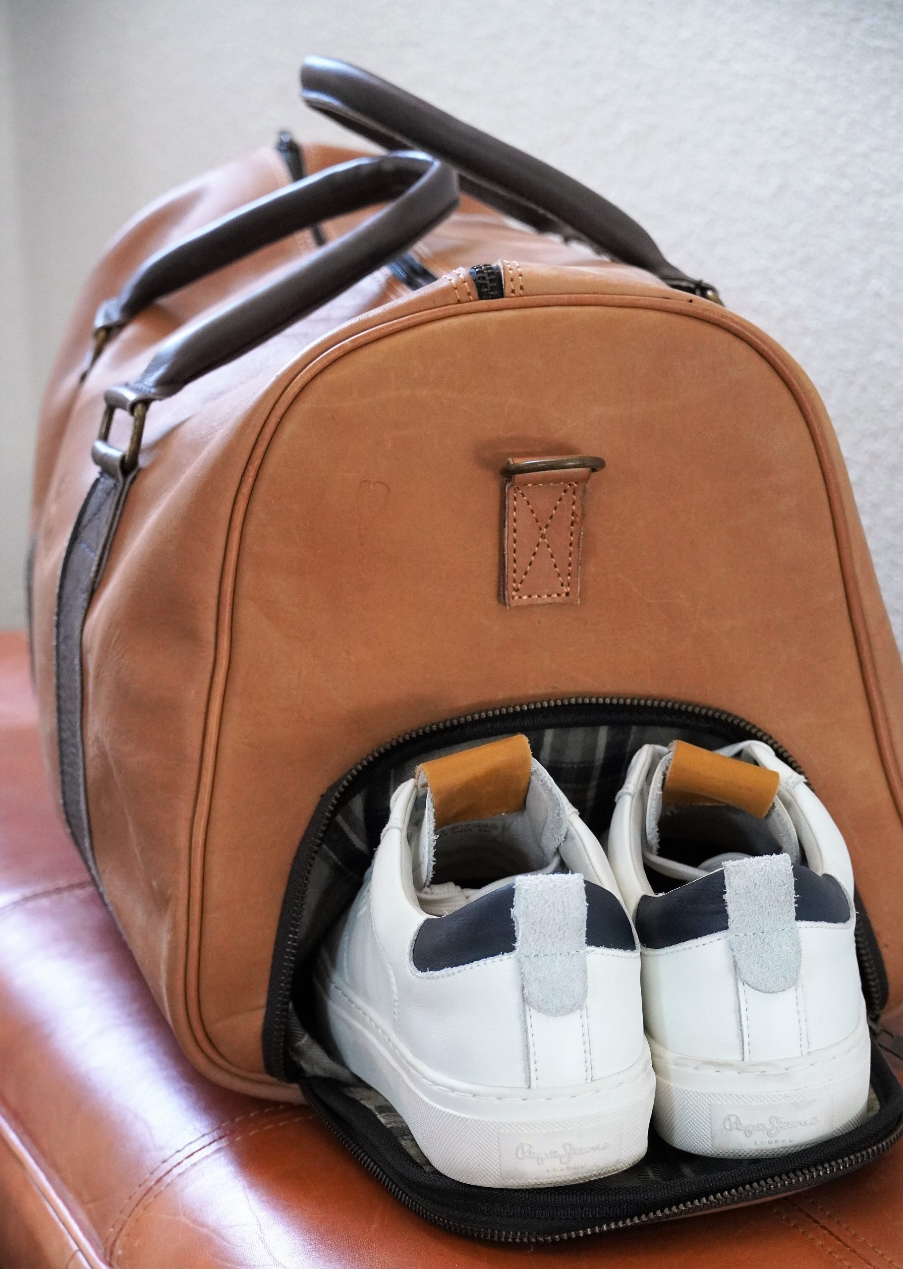 Vintage Weekender Dufflebag Reisetasche Sporttasche Leder mit Schuhfach -  Forma Fisico